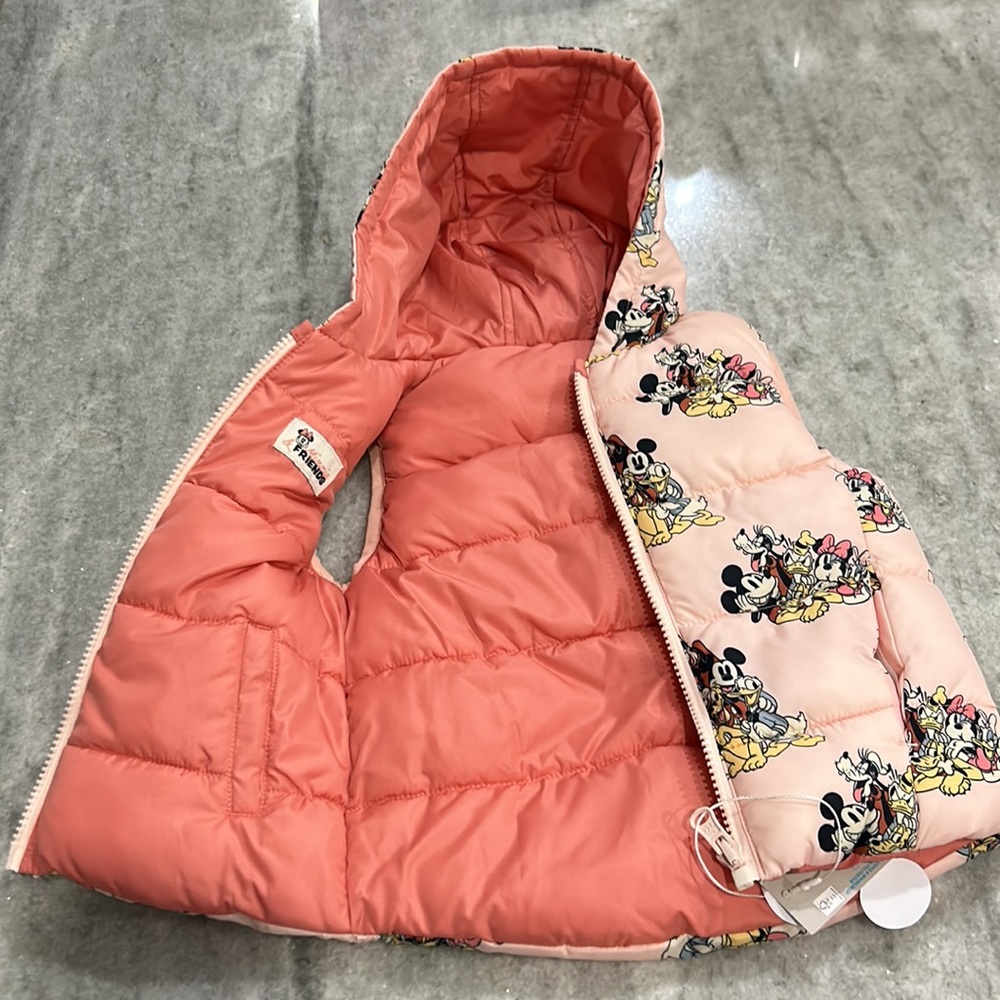Disney Puffer Vest by Primark Size 18-24 Months